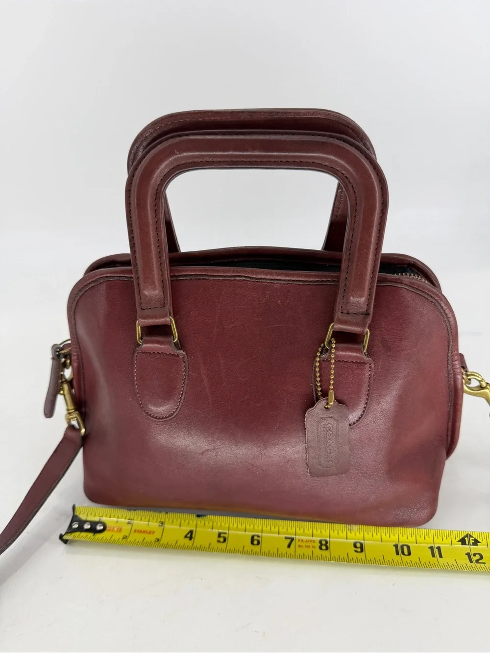 Vintage Coach 0147 Baxter Satchel Dome Bag 2 Way Handbag Crossbody Bag